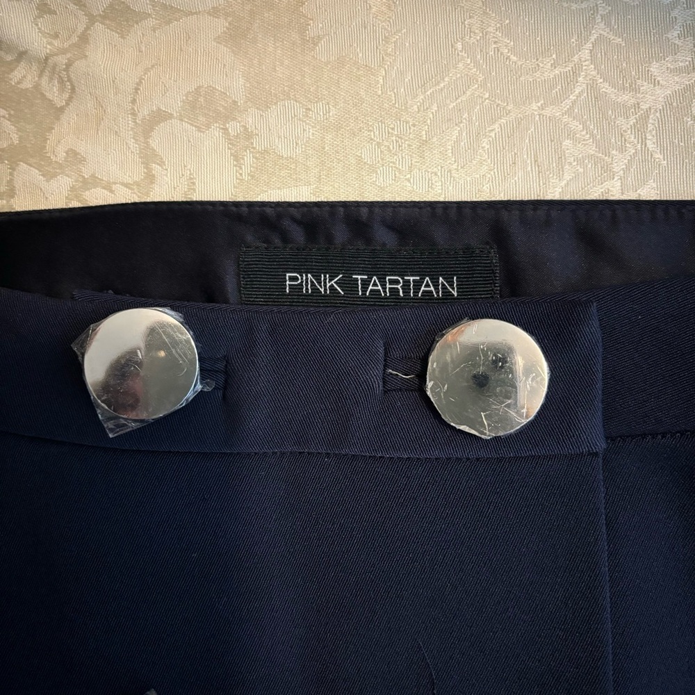 NWT Pink Tartan Navy Blue Skirt, Size 8 - Picture 4 of 11